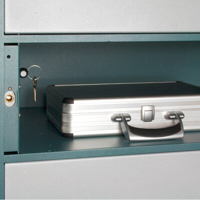 Manage equipment and valuables electronically Briefcase in a locker