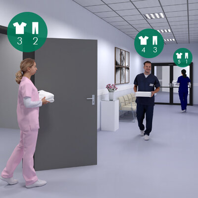 Laundry stocks with teXtag at a glance Nurses get new laundry